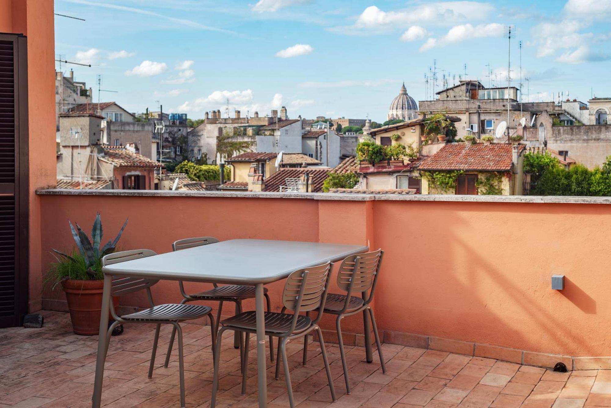 Apartment With Terrace In Via Del Pellegrino - FromhometoRom Exteriör bild