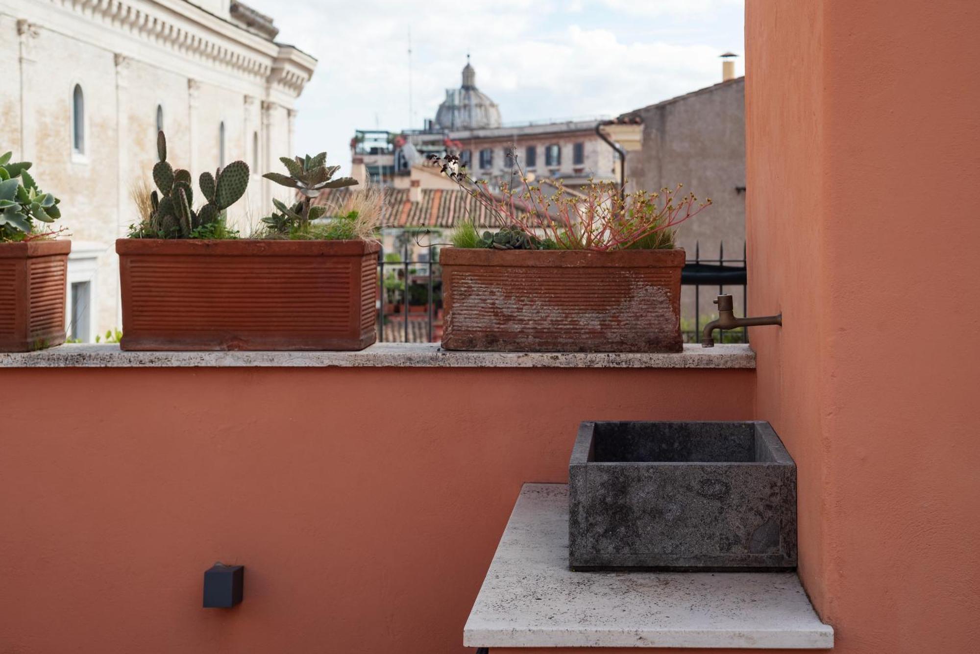 Apartment With Terrace In Via Del Pellegrino - FromhometoRom Exteriör bild