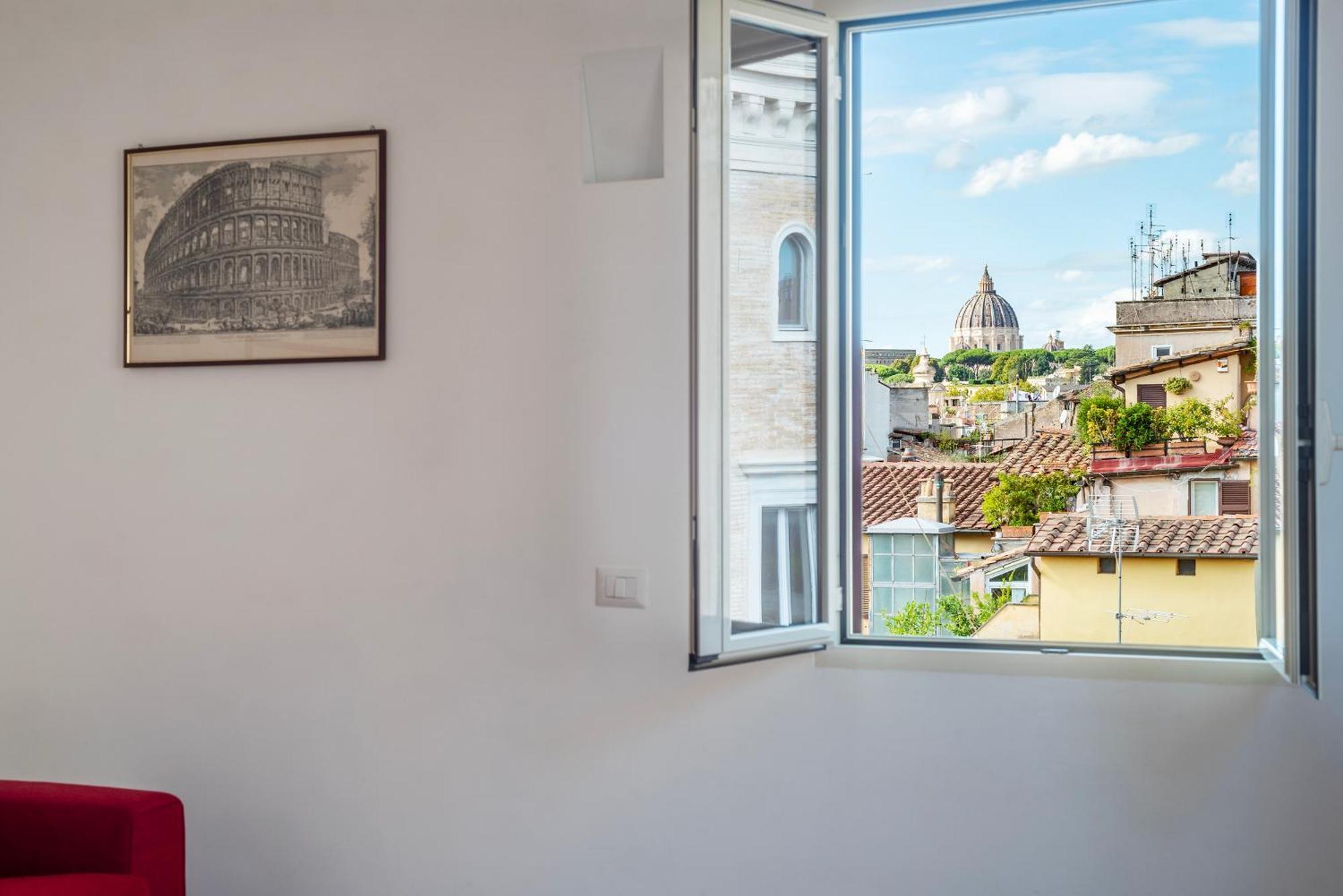 Apartment With Terrace In Via Del Pellegrino - FromhometoRom Exteriör bild