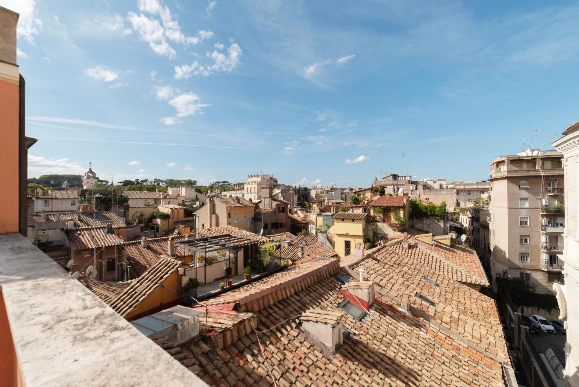 Apartment With Terrace In Via Del Pellegrino - FromhometoRom Exteriör bild