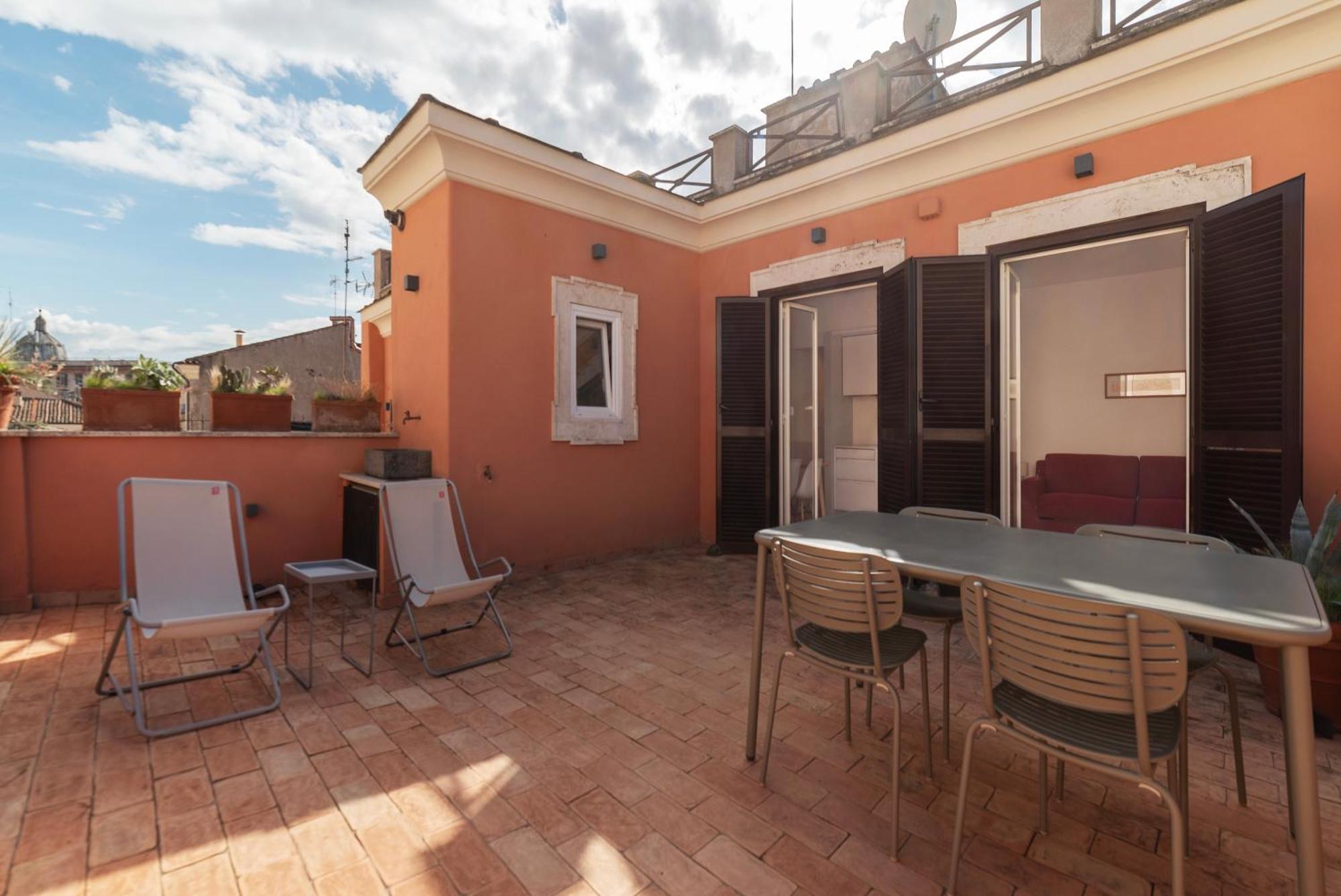 Apartment With Terrace In Via Del Pellegrino - FromhometoRom Exteriör bild