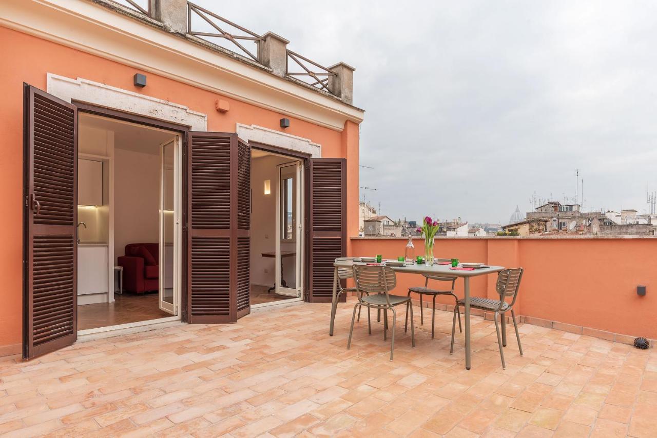 Apartment With Terrace In Via Del Pellegrino - FromhometoRom Exteriör bild